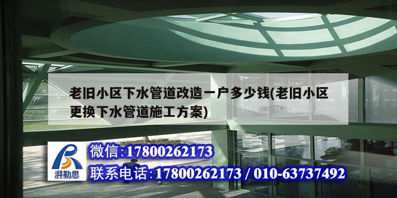 老舊小區(qū)下水管道改造一戶多少錢(老舊小區(qū)更換下水管道施工方案) 裝飾家裝設(shè)計